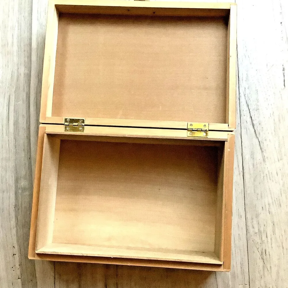 Vintage Japan Wood Jewelry Box Trinket Signed Exotic Wood